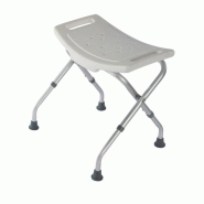 Tabouret de douche, Identités 812031, Chaise de douche, courbé pliant blanc, pliable pour le ranger et le transporter facilement - 3666630003506