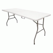 TheHomeWeeks Table pliante à usage public 180 x 70 x 74 cm – Portable, plateau en PEHD de 3,5 cm, The HomeWeeks - blanc plastique 8437027003059 TheHomeWeeks Table pliante à usage public 180 x 70 x 74 cm – Portable, plateau en PEHD de 3,5 cm, The HomeWeeks - blanc plastique 8437027003059
