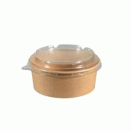Thouy Bol en carton kraft et couvercle en PET 780 mL - 3701114813797