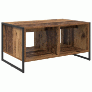 VidaXL Table basse Bois Ancien 80 x 50 x 40 cm Bois d'ingénierie Modèle Helios Compact Plus - 886436