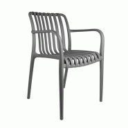 Chaise empilable avec accoudoirs 580x560x810 mm - CHSPPGR-PW11/AC_0