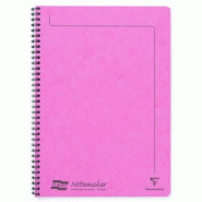 Clairefontaine Lot de 10 Cahier Europa Notemaker A4, 120p./60 feuilles détachables 90 g/m² reliure intégrale, ligné, coloris fuchsia - 5016196030849