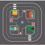 Jeux thermocollés - Pack complet circulation 8mx8m - Référence BTJTR8 Jeux thermocollés - Pack complet circulation 8mx8m - Référence BTJTR8