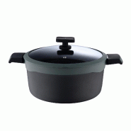 Masterpro - Cocotte Ø28 x 13,5 cm avec couvercle en fonte d'aluminium avec revêtement antiadhésif GASTRO REECO - noir Q5147 Masterpro - Cocotte Ø28 x 13,5 cm avec couvercle en fonte d'aluminium avec revêtement antiadhésif GASTRO REECO - noir Q5147