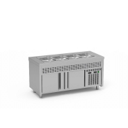 Meuble cuve réfrigérée 2250x700x850 avec réserve 6gn1/1-200 - SCFR-225 Meuble cuve réfrigérée 2250x700x850 avec réserve 6gn1/1-200 - SCFR-225