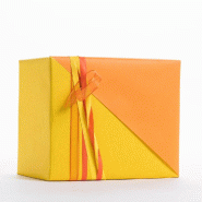 Papier kraft bicolore jaune/orange 0,70 x 50 m