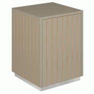 Podium 1 porte push-pull Vertigo T03 MDF naturel et taupe 45x45x60cm