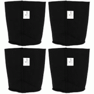 Pot textile 7 litres Lot de 4 Greencube - noir 3700866378820 Pot textile 7 litres Lot de 4 Greencube - noir 3700866378820