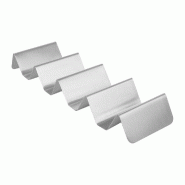 Rack pour 4/5 tacos inox 25,5x8x3,5cm argent - par 12