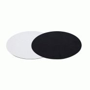 Support rond Blanc/Noir Ø180 950g/m² par 100 pièces JORIDEAL - blanc en carton 3519400436182