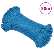 Vidaxl corde de travail bleu 8 mm 50 m polypropylène 152968