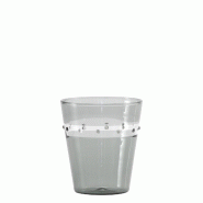 Zafferano Bicchiere A Pallini Gobelet en verre borosilicaté soufflé à la bouche lot de 4 pièces couleur Gris pour table de haute qualité. - gris