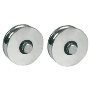 Roue à gorge ronde de 120 mm avec roulement à billes à gorge 1 de 20,5 mm - Lot de 2 Roue à gorge ronde de 120 mm avec roulement à billes à gorge 1 de 20,5 mm - Lot de 2