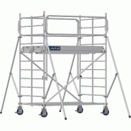 Échafaudage roulant aluminium DOCKER 150 version garde-corps EXMDS - Hauteur de travail : 3,90 m - DUARIB - 7220022 Échafaudage roulant aluminium DOCKER 150 version garde-corps EXMDS - Hauteur de travail : 3,90 m - DUARIB - 7220022