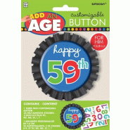Badge bleu chiffre interchangeable - 398164