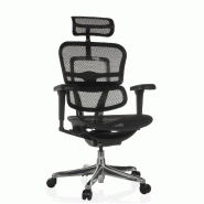 Chaise de bureau / fauteuil de direction ERGOHUMAN ULTRA GEN2 tissu net noir hjh OFFICE - noir polyester 652311