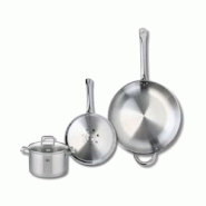 Ensemble de 2 Poêles de cuisson 24 et 32 cm et 1 faitout 16 cm Elo Profi Citrin - gris 3176239950489 Ensemble de 2 Poêles de cuisson 24 et 32 cm et 1 faitout 16 cm Elo Profi Citrin - gris 3176239950489