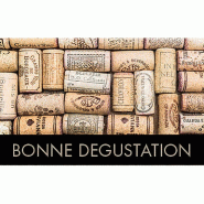Etiquette cadeau adhésive Bonne dégustation - bouchons 40x25mm - par 500 - Beige en papier