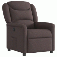 Fauteuil inclinable électrique Marron foncé Tissu Modèle Mervella - 8721102961618