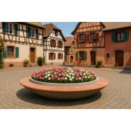Jardinière Giotto ronde en béton - Article 370/371 - Finition élégante et personnalisable Jardinière Giotto ronde en béton - Article 370/371 - Finition élégante et personnalisable