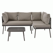Merax salon de jardin, gris - gris multi-matériau HW24007AAG