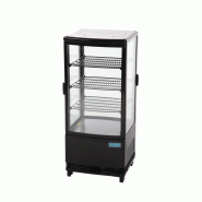 Mini-vitrine panoramique réfrigérée porte incurvée économe - série C noire 86L - Polar - CX574