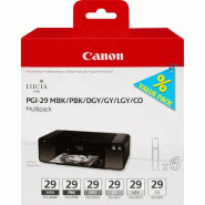 Multipack de 6 cartouches d'encre PGI-29 MBK/PBK/DGY/GY/LGY/CO