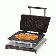 Neumärker® Gaufrier Thermocook® incl. Plaques interchangeables Grande gaufre en cœur - gris inox 12-40801-20