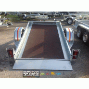 Remorque plateau MECANOREM - RPMS 601 F - PTAC 1000 Kg - 1 essieu freiné - 305 x 170 cm - Référence 34400E