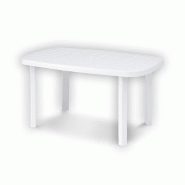 Table de jardin de repas otello ovale blanc 4/6 personnes