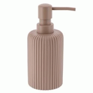 TENDANCE Distributeur à Savon ou Lotion en résine striée Cappuccino 230 ml - gris 3664323185300 TENDANCE Distributeur à Savon ou Lotion en résine striée Cappuccino 230 ml - gris 3664323185300