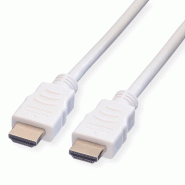 VALUE Câble HDMI High Speed avec Ethernet, blanc, 2 m_0