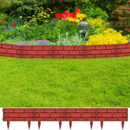 Vidaxl clôture de jardin avec design de briques 11 pcs 141257