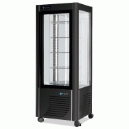 Vitrine réfrigérée positive Rotative 400L 4 faces vitrées SCAIOLA - Noir_0