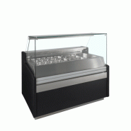 Vitrine ventilée positive 4 x GN 1/1, 2 portes pleines battantes, noire, à poser, 781 W, 220 V - MONO