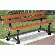 Banc bois exotique et fonte madrid Banc bois exotique et fonte madrid