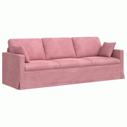 Canapé Rose 228 x 78 x 80 cm Velours Modèle Atlas Core Pro - 8721364377455