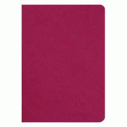 Clairefontaine Lot de 5 Carnet Age Bag A5, 96p./48 feuilles 90 g/m² piquées, couv. Coloris rouge, uni - 3329687331021