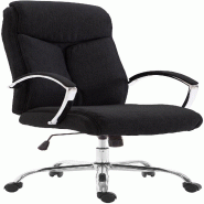 CLP Chaise de bureau Arlen en tissu Tissu HBT: 115x65x73 cm Noir - noir textile 328792