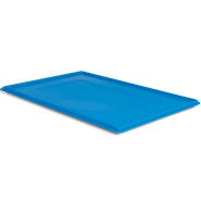 Couvercle bleu turquoise pour caisse plastique athéna l.600 x p.400 mm - 2bt06400