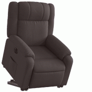 Fauteuil inclinable électrique marron foncé tissu Modèle Yervessia - 8721012177192