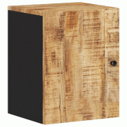 Helloshop26 - Armoire de salle de bain murale rangement optimisé 38 x 33 x 48 cm en bois massif manguier 02_0047127 - Bois massif 3000234608482