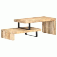 Helloshop26 - Ensemble de table basse lot de 2 bois de manguier massif marron 02_0042118 - 3000213656428 Helloshop26 - Ensemble de table basse lot de 2 bois de manguier massif marron 02_0042118 - 3000213656428