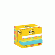 Lot de 12 blocs de Notes Post-it® Poptimistic, coul. Assorties, 38 x 51 mm, 100 feuilles/bloc (BP1254) - 4054596928282