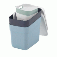 Lot de 4 poubelles Ready to Collect plastique rigide blanc vert bleu gris 5 L 10 L 2x20 L CURVER - multicolore plastique CUR3253924831725