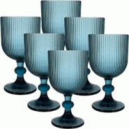 Lot de 6 verres à eau en cristal intemporels 44 cl - Élégants et brillants pour l'eau, l'apéritif, le restaurant et la maison - bleu 8053632011144 Lot de 6 verres à eau en cristal intemporels 44 cl - Élégants et brillants pour l'eau, l'apéritif, le restaurant et la maison - bleu 8053632011144