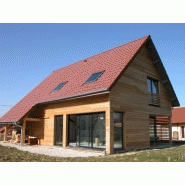 Maison à ossature en bois demi-niveaux sarah / toit double pente