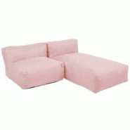 Oviala Business Salon de jardin modulable 2 places rose poudré - rose polyester 115048
