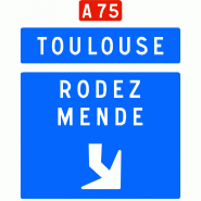 Panneau directionnel Da31f - Bifurcation autoroutière - WP Signalisation Panneau directionnel Da31f - Bifurcation autoroutière - WP Signalisation