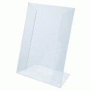 Porte visuel spécial alimentaire A6 incliné - PET - par 5 - Transparent
